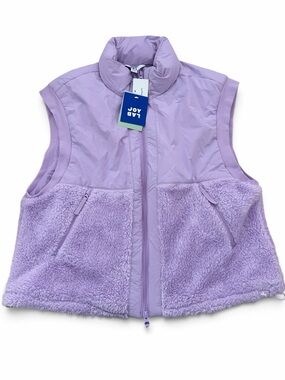JoyLab Lavender Sherpa Puffer Vest